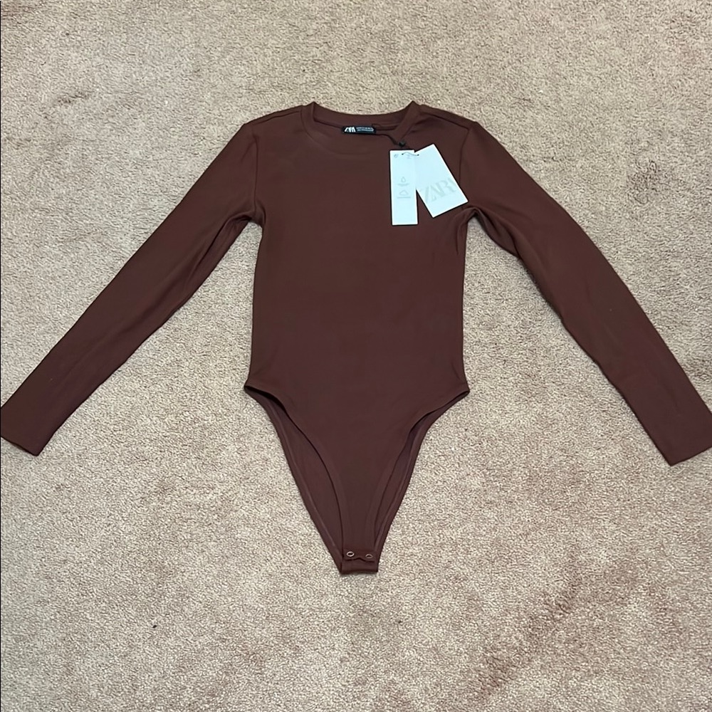 Brown Long Sleeve women  One Piece